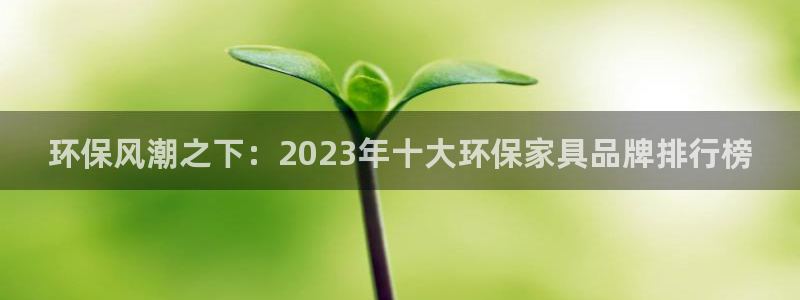 沐鸣软件：环保风潮之下：2023年十大环保家具品牌排行榜